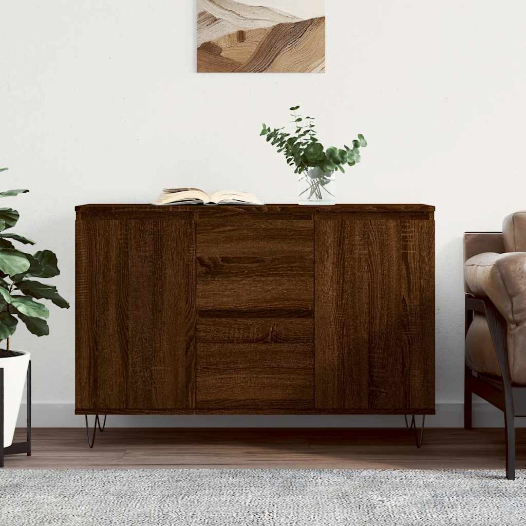 Μπουφές Καφέ Δρυς 101,5 x 35 x 70 εκ. από Επεξεργασμένο Ξύλο