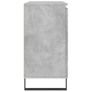 Μπουφές Γκρι Σκυροδέματος 101,5x35x70 εκ. από Επεξεργασμένο Ξύλο