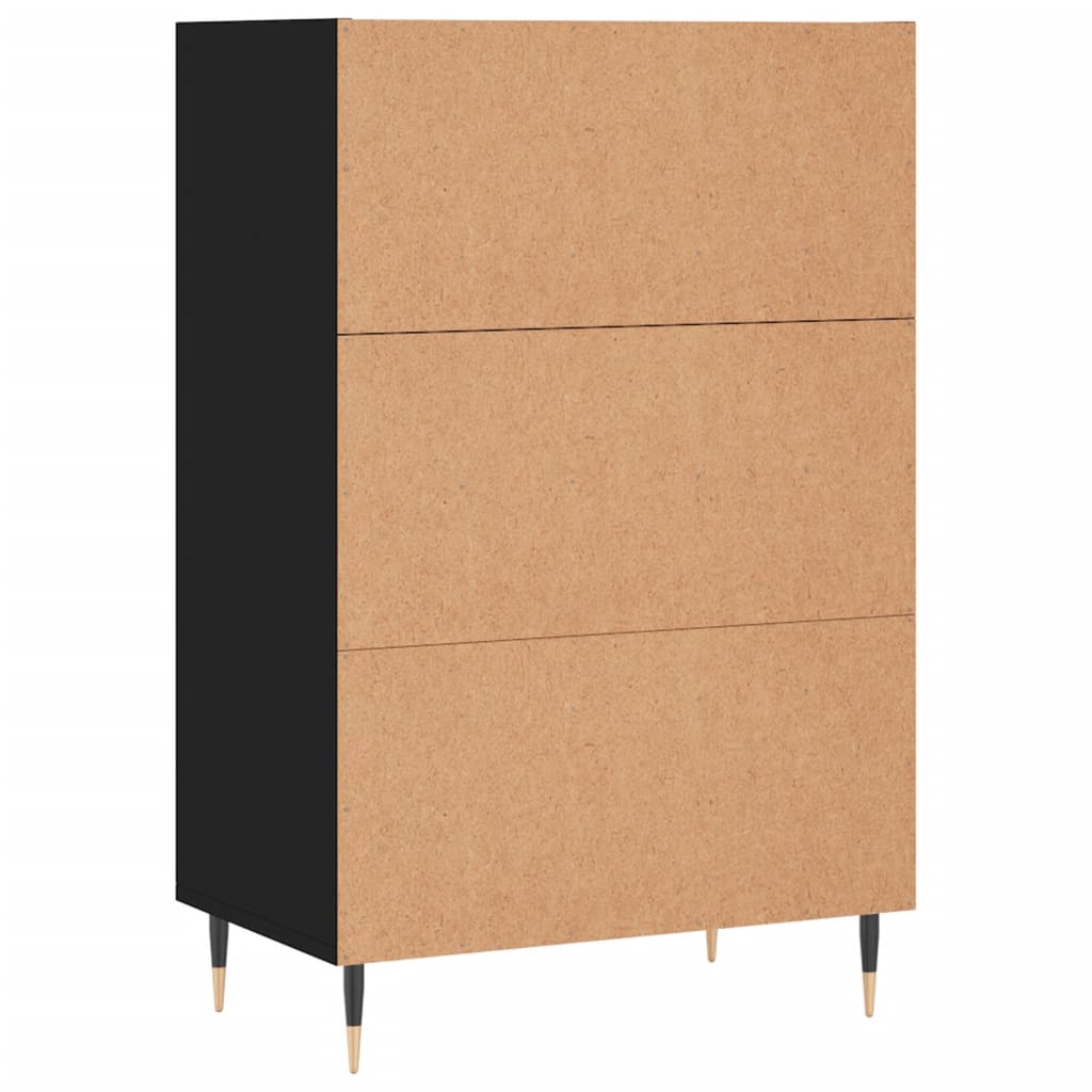 Ραφιέρα Μαύρη 57 x 35 x 90 από Επεξεργασμένο Ξύλο