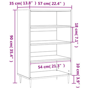 Ραφιέρα Καπνιστή Δρυς 57 x 35 x 90 από Επεξεργασμένο Ξύλο