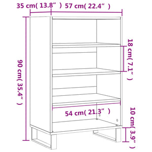 Ραφιέρα Λευκή 57 x 35 x 90 από Επεξεργασμένο Ξύλο