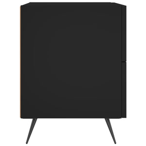 Κομοδίνο Μαύρο 40 x 35 x 47,5 εκ. από Επεξεργασμένο Ξύλο