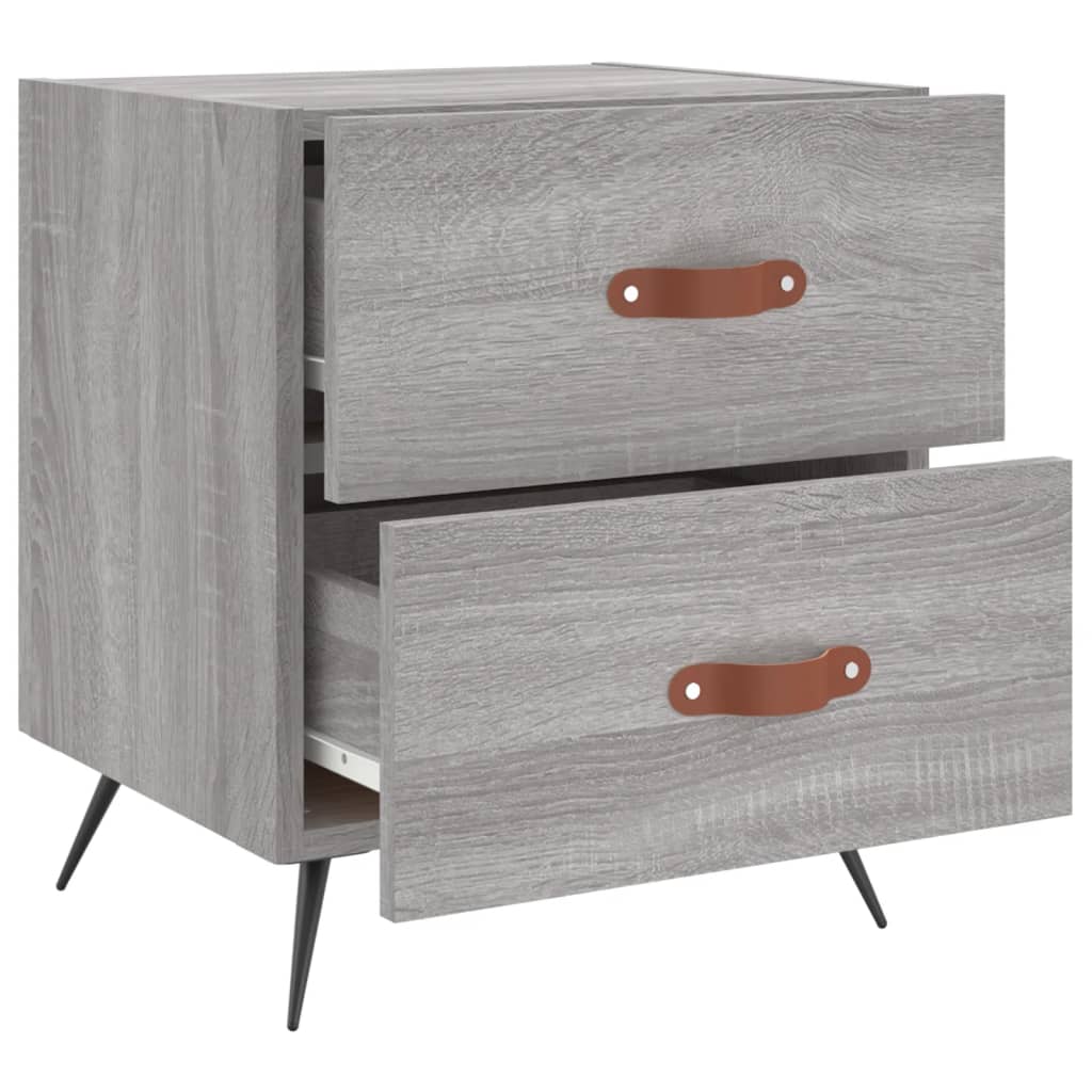 Κομοδίνο Γκρι Sonoma 40 x 35 x 47,5 εκ. από Επεξεργασμένο Ξύλο - Pakobazaar