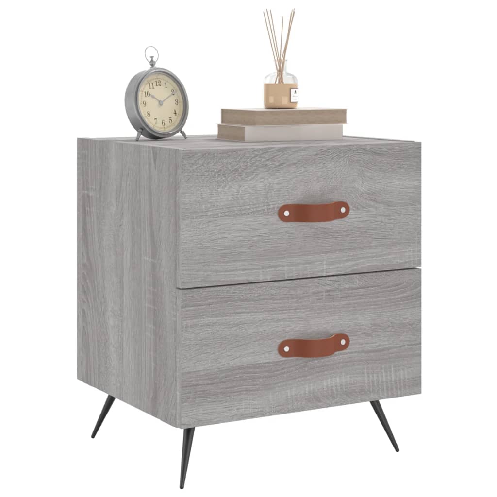 Κομοδίνο Γκρι Sonoma 40 x 35 x 47,5 εκ. από Επεξεργασμένο Ξύλο - Pakobazaar