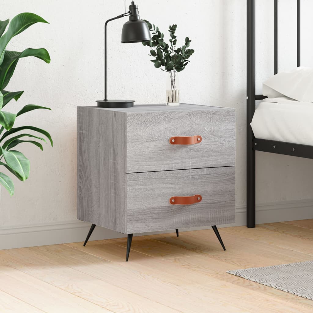 Κομοδίνο Γκρι Sonoma 40 x 35 x 47,5 εκ. από Επεξεργασμένο Ξύλο - Pakobazaar