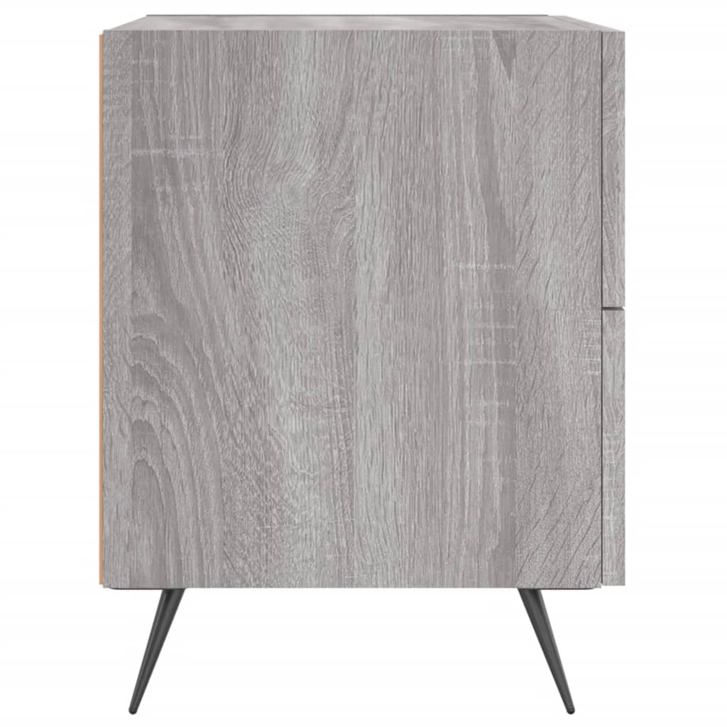 Κομοδίνα 2 τεμ. Γκρι Sonoma 40 x 35 x 47,5 εκ. Επεξεργ. Ξύλο