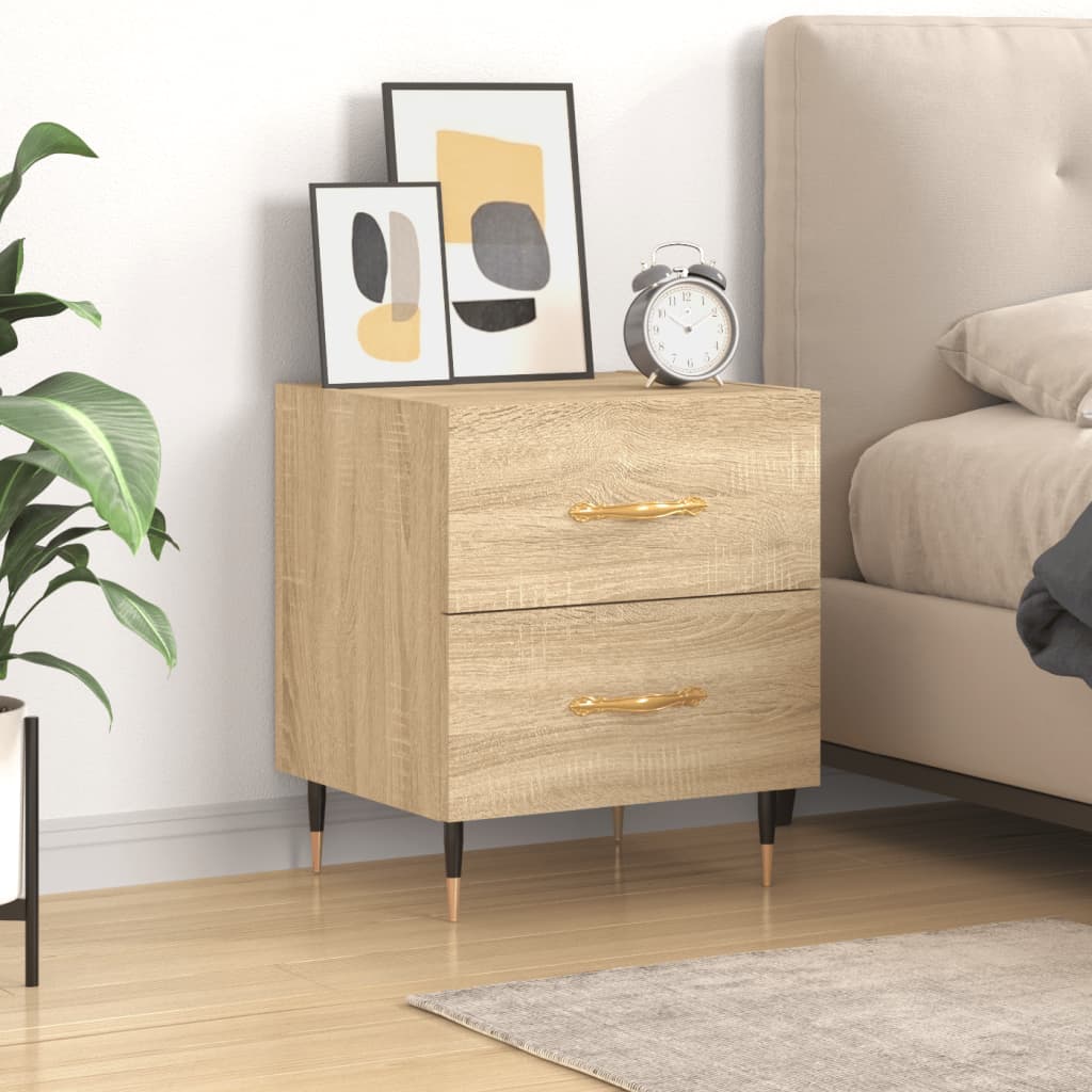 Κομοδίνο Sonoma Δρυς 40 x 35 x 47,5 εκ. από Επεξεργασμένο Ξύλο