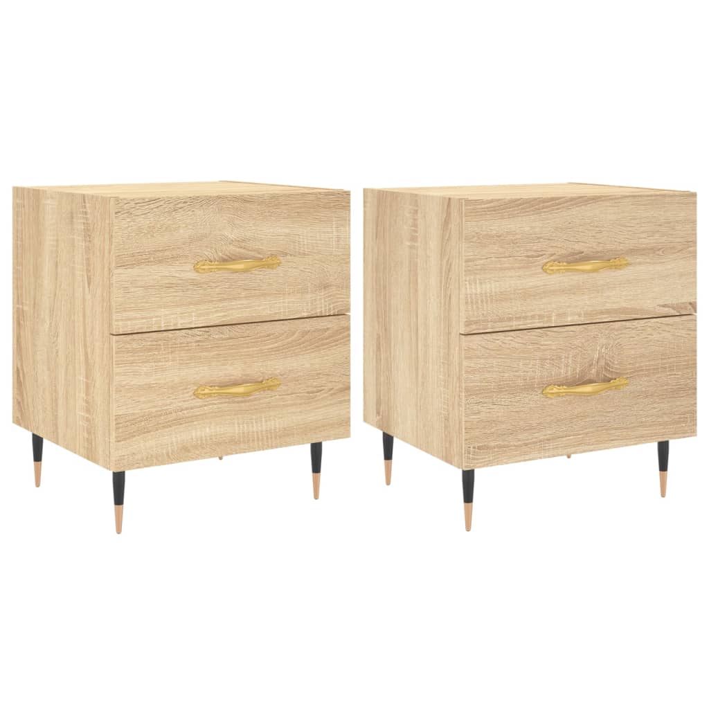 Κομοδίνα 2 τεμ. Sonoma Δρυς 40 x 35 x 47,5 εκ. Επεξεργ. Ξύλο