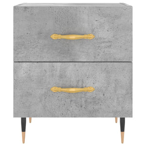 Κομοδίνα 2 τεμ. Γκρι Σκυροδεμ. 40 x 35 x 47,5 εκ. Επεξεργ. Ξύλο