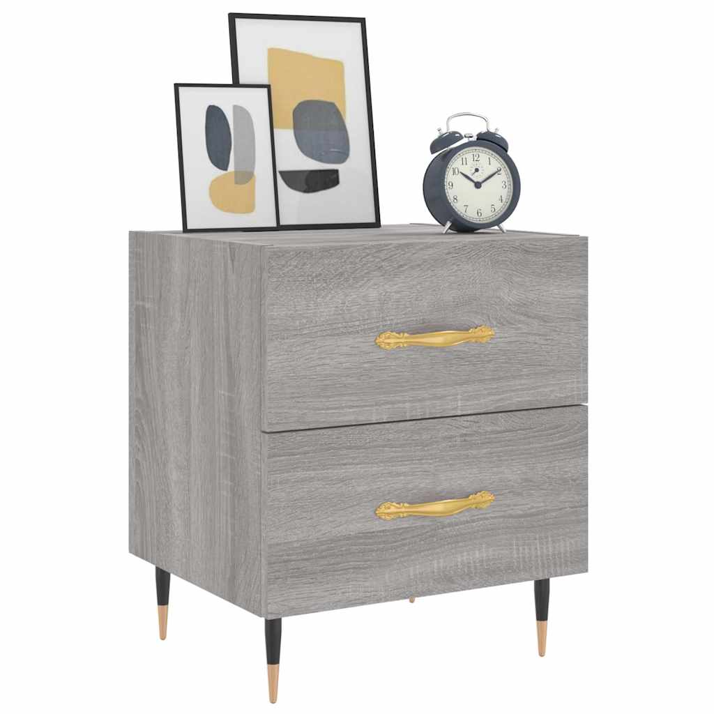 Κομοδίνο Γκρι Sonoma 40 x 35 x 47,5 εκ. από Επεξεργασμένο Ξύλο