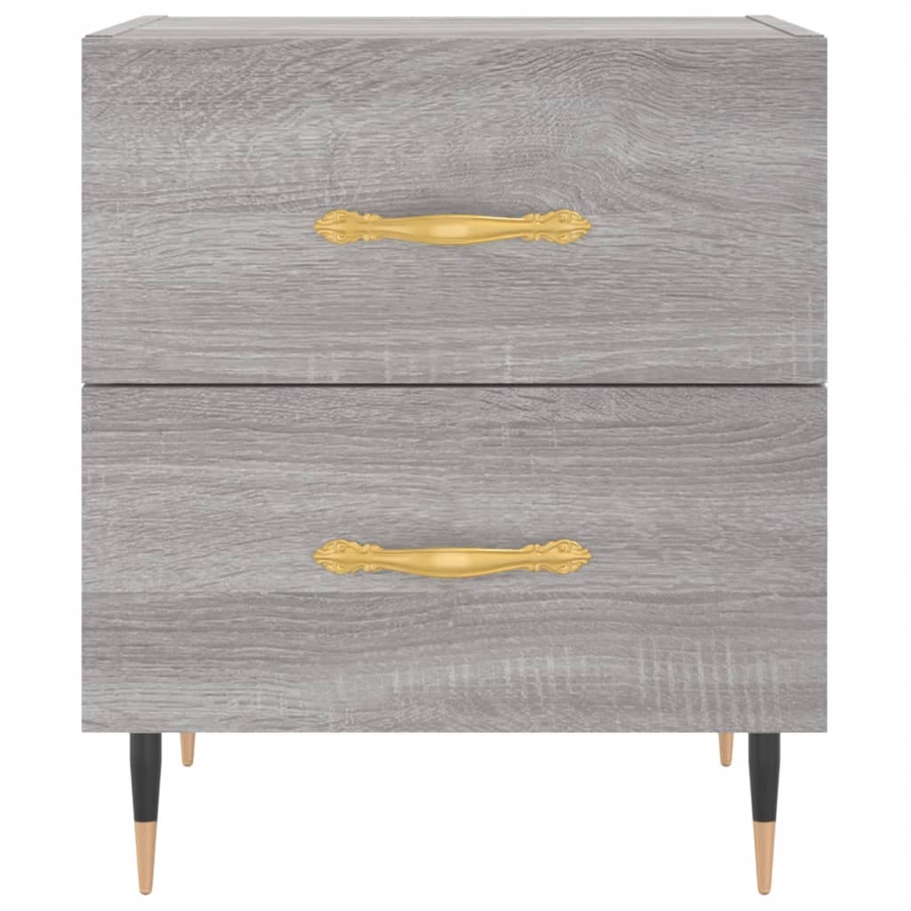 Κομοδίνα 2 τεμ. Γκρι Sonoma 40 x 35 x 47,5 εκ. Επεξεργ. Ξύλο