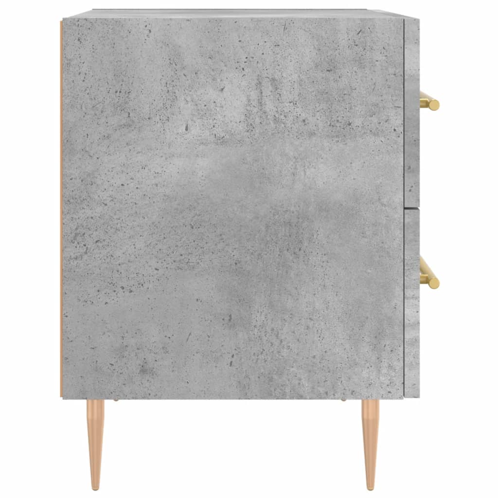 Κομοδίνο Γκρι Σκυροδ. 40 x 35 x 47,5 εκ. από Επεξεργασμένο Ξύλο
