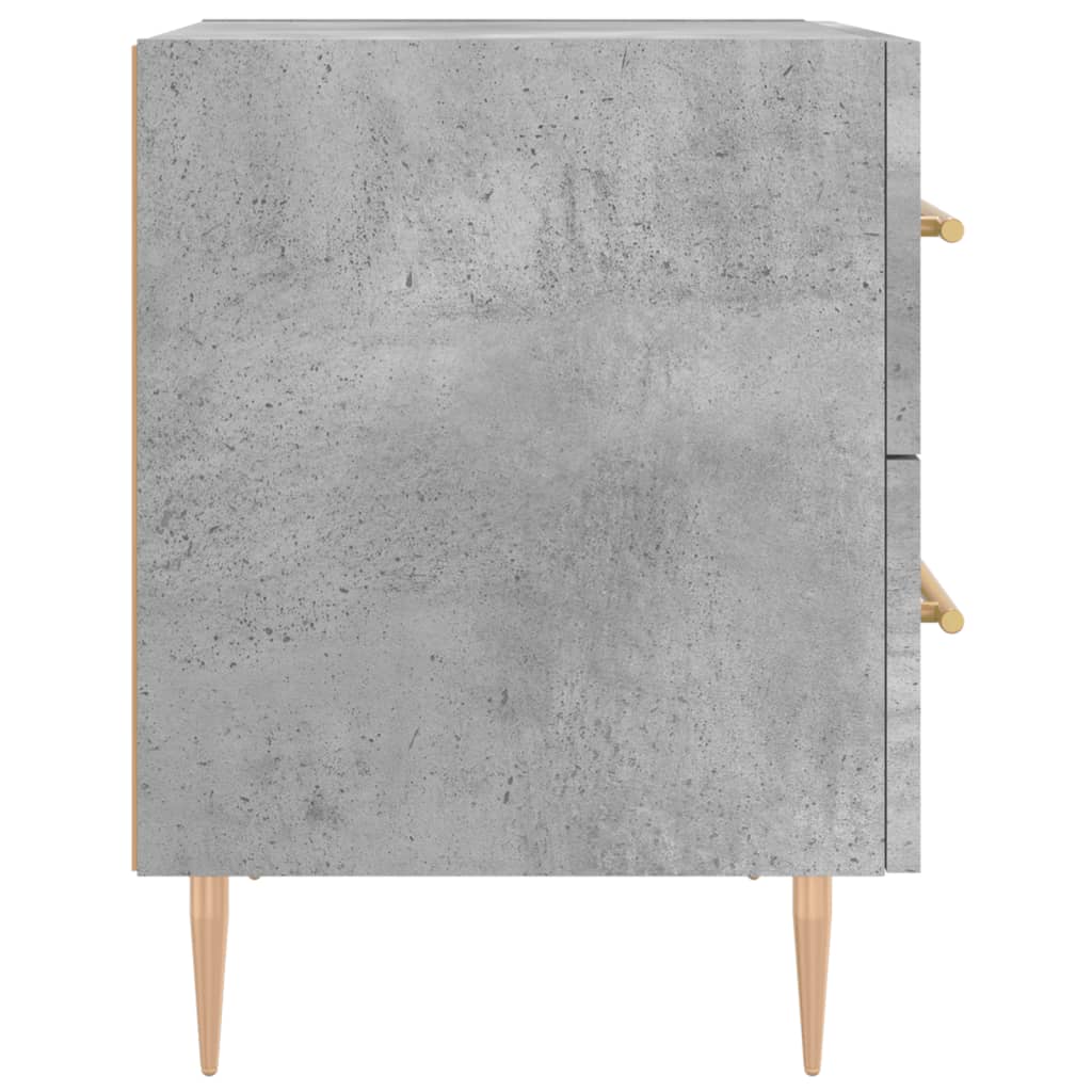 Κομοδίνα 2 τεμ. Γκρι Σκυροδεμ. 40 x 35 x 47,5 εκ. Επεξεργ. Ξύλο