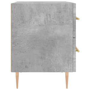 Κομοδίνα 2 τεμ. Γκρι Σκυροδεμ. 40 x 35 x 47,5 εκ. Επεξεργ. Ξύλο
