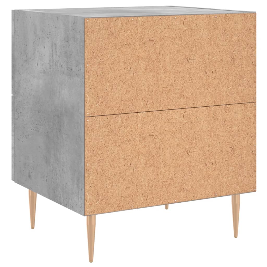 Κομοδίνα 2 τεμ. Γκρι Σκυροδεμ. 40 x 35 x 47,5 εκ. Επεξεργ. Ξύλο