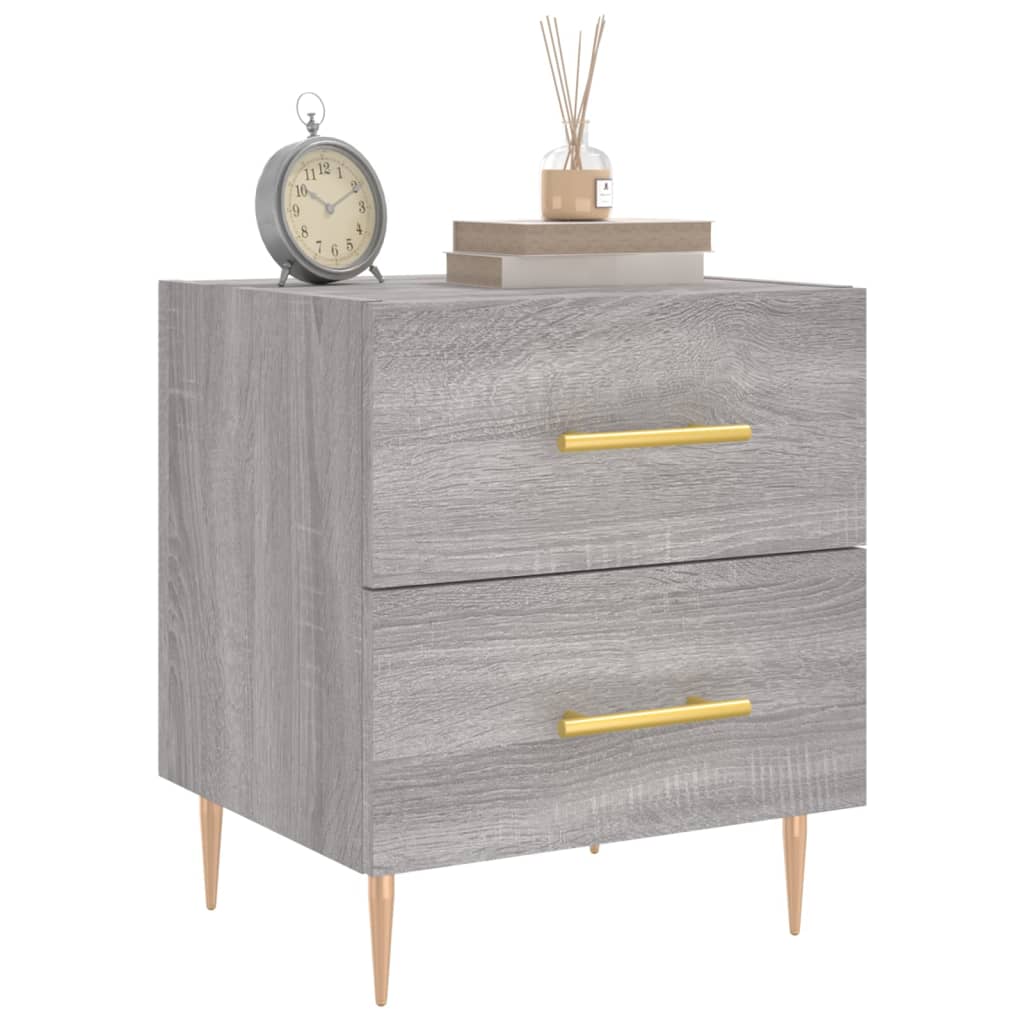 Κομοδίνο Γκρι Sonoma 40 x 35 x 47,5 εκ. από Επεξεργασμένο Ξύλο