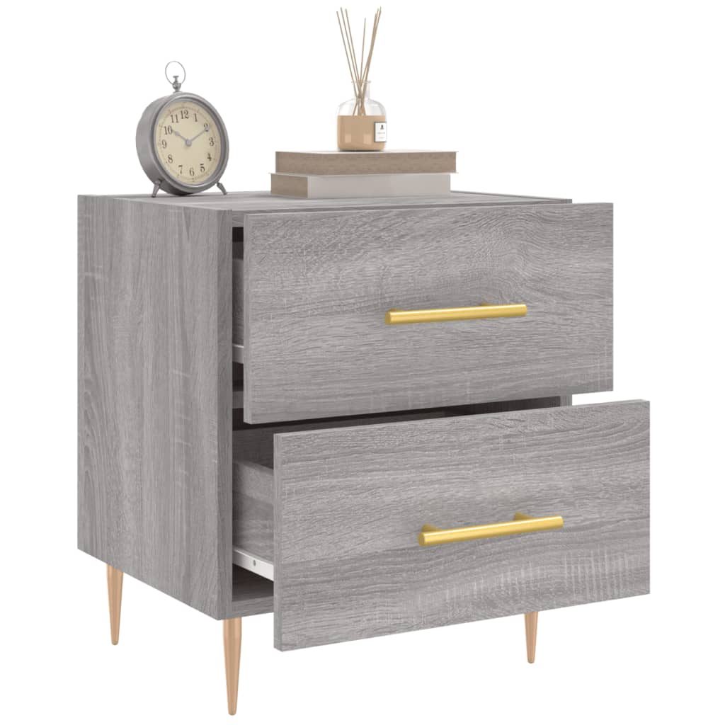 Κομοδίνο Γκρι Sonoma 40 x 35 x 47,5 εκ. από Επεξεργασμένο Ξύλο