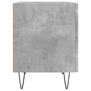 Κομοδίνα 2 τεμ. Γκρι Σκυροδεμ. 40 x 35 x 47,5 εκ. Επεξεργ. Ξύλο