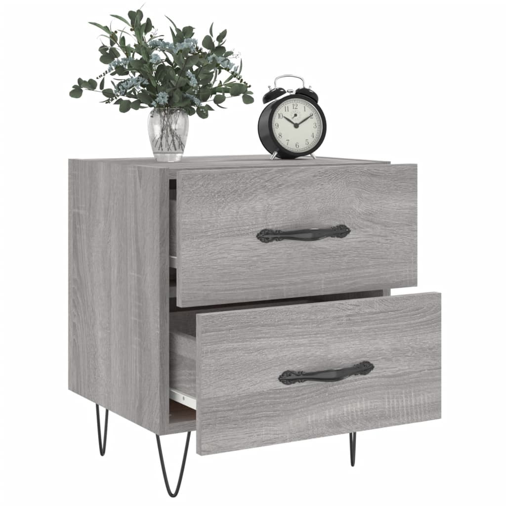 Κομοδίνο Γκρι Sonoma 40 x 35 x 47,5 εκ. από Επεξεργασμένο Ξύλο - Pakobazaar