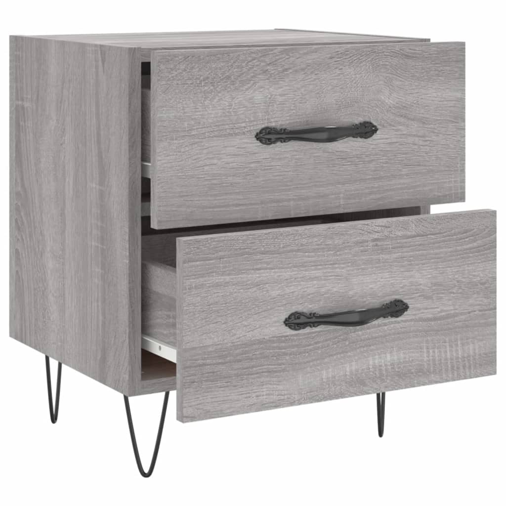 Κομοδίνο Γκρι Sonoma 40 x 35 x 47,5 εκ. από Επεξεργασμένο Ξύλο - Pakobazaar