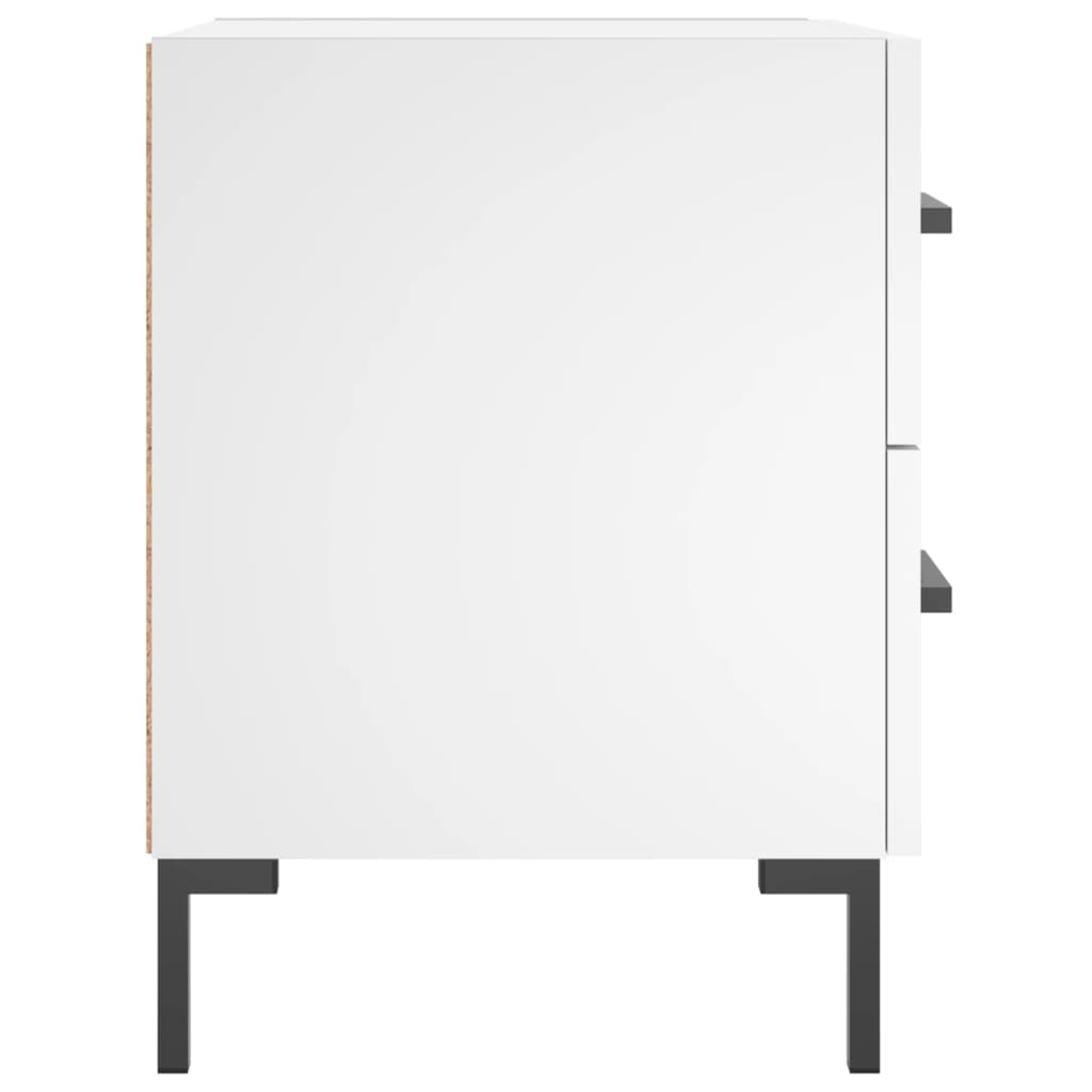 Κομοδίνο Λευκό 40 x 35 x 47,5 εκ. από Επεξεργασμένο Ξύλο