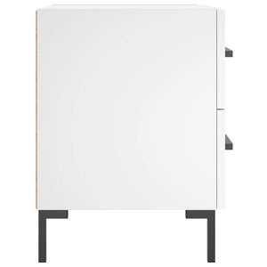 Κομοδίνα 2 τεμ. Λευκά 40 x 35 x 47,5 εκ. από Επεξεργασμένο Ξύλο