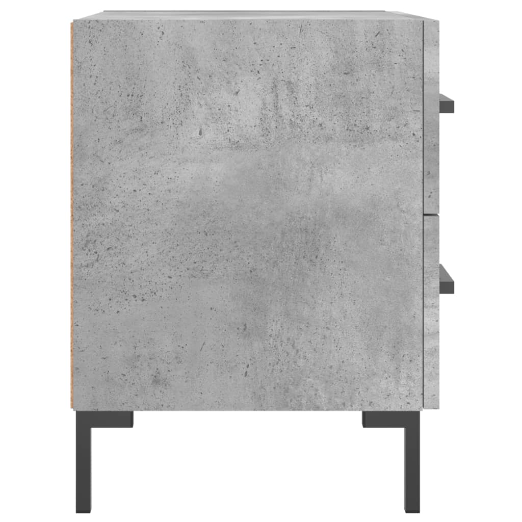 Κομοδίνο Γκρι Σκυροδ. 40 x 35 x 47,5 εκ. από Επεξεργασμένο Ξύλο