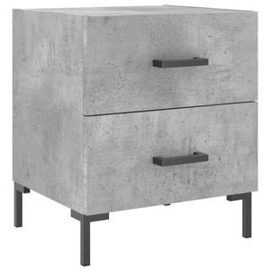 Κομοδίνα 2 τεμ. Γκρι Σκυροδεμ. 40 x 35 x 47,5 εκ. Επεξεργ. Ξύλο