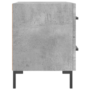 Κομοδίνα 2 τεμ. Γκρι Σκυροδεμ. 40 x 35 x 47,5 εκ. Επεξεργ. Ξύλο