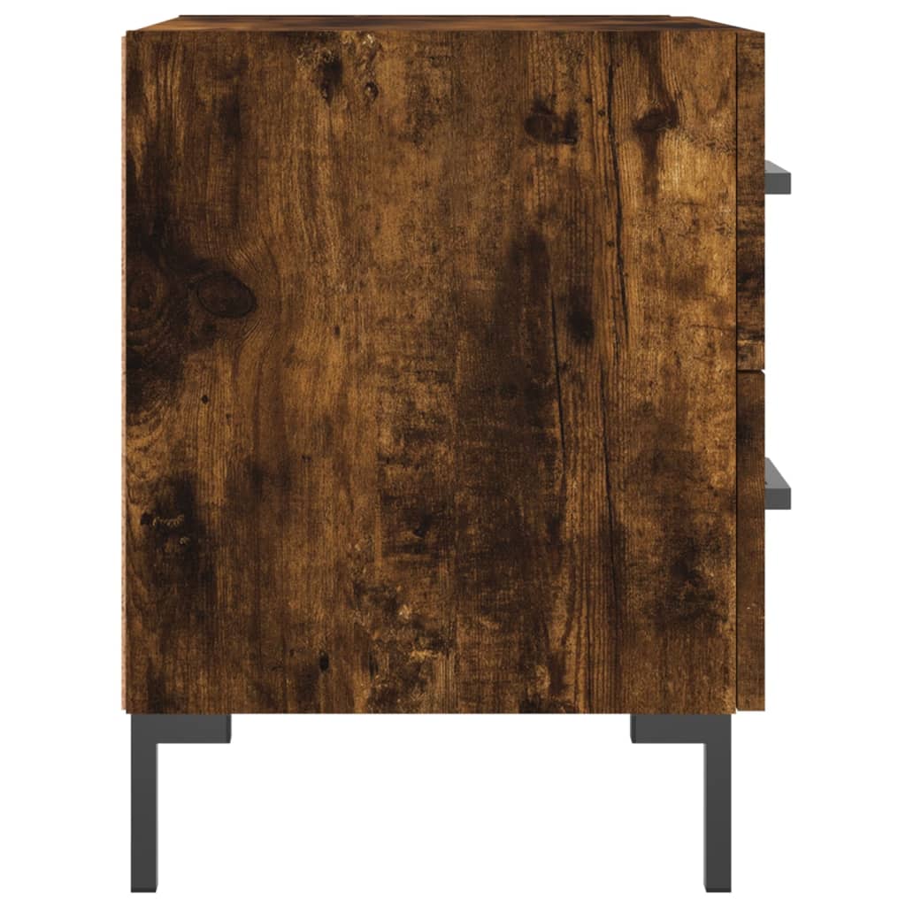 Κομοδίνο Καπνιστή Δρυς 40 x 35 x 47,5 εκ. από Επεξεργ. Ξύλο