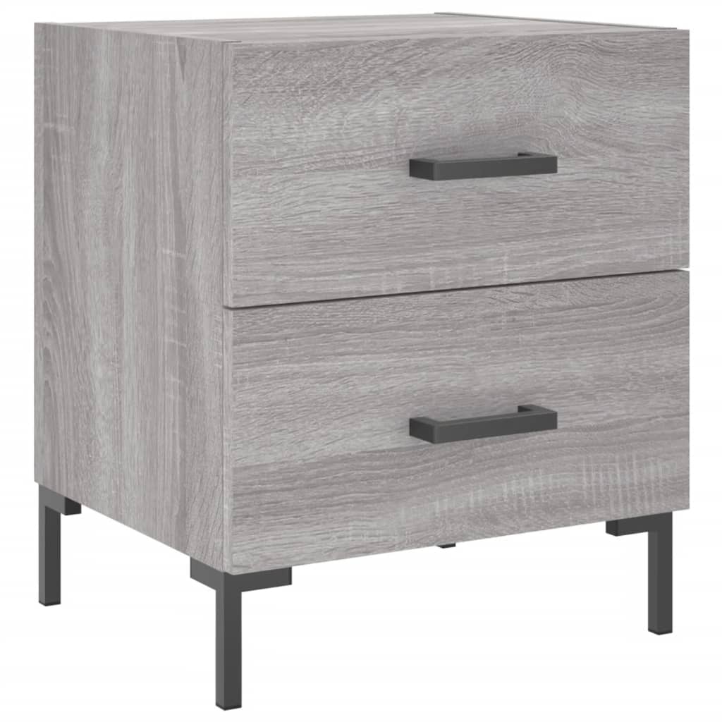 Κομοδίνο Γκρι Sonoma 40 x 35 x 47,5 εκ. από Επεξεργασμένο Ξύλο