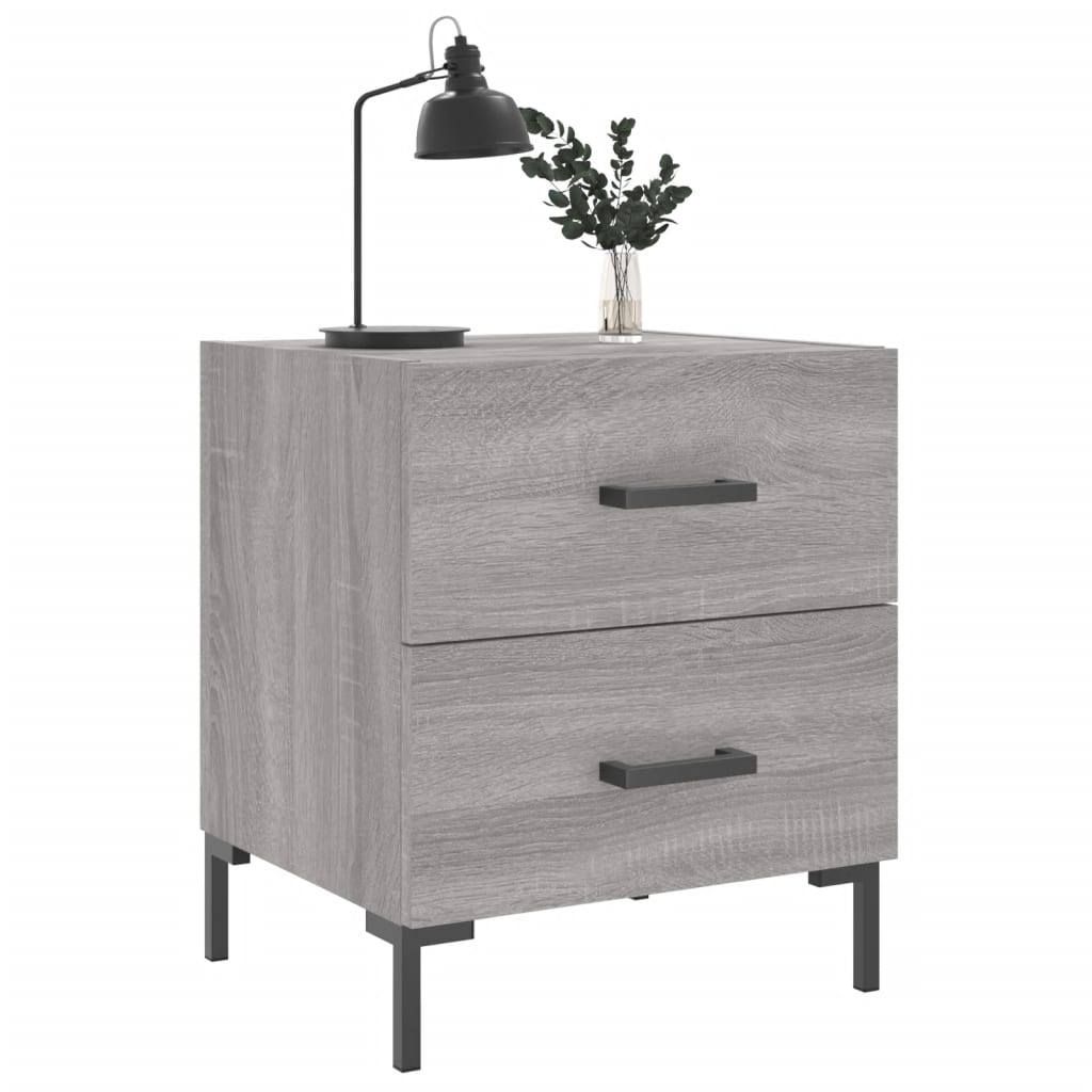 Κομοδίνο Γκρι Sonoma 40 x 35 x 47,5 εκ. από Επεξεργασμένο Ξύλο