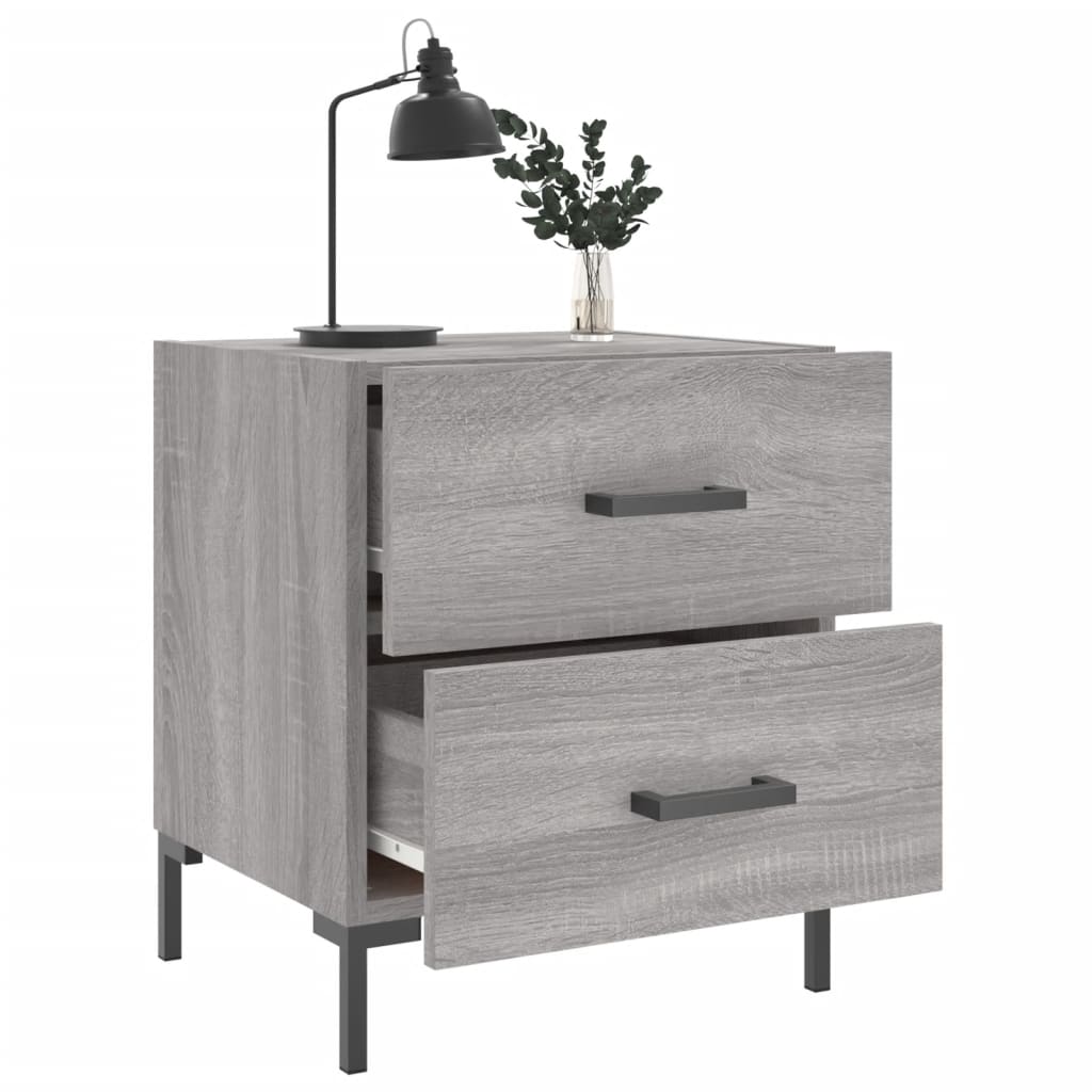 Κομοδίνο Γκρι Sonoma 40 x 35 x 47,5 εκ. από Επεξεργασμένο Ξύλο