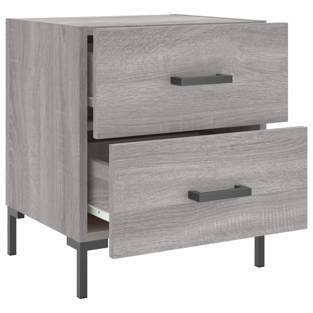 Κομοδίνο Γκρι Sonoma 40 x 35 x 47,5 εκ. από Επεξεργασμένο Ξύλο