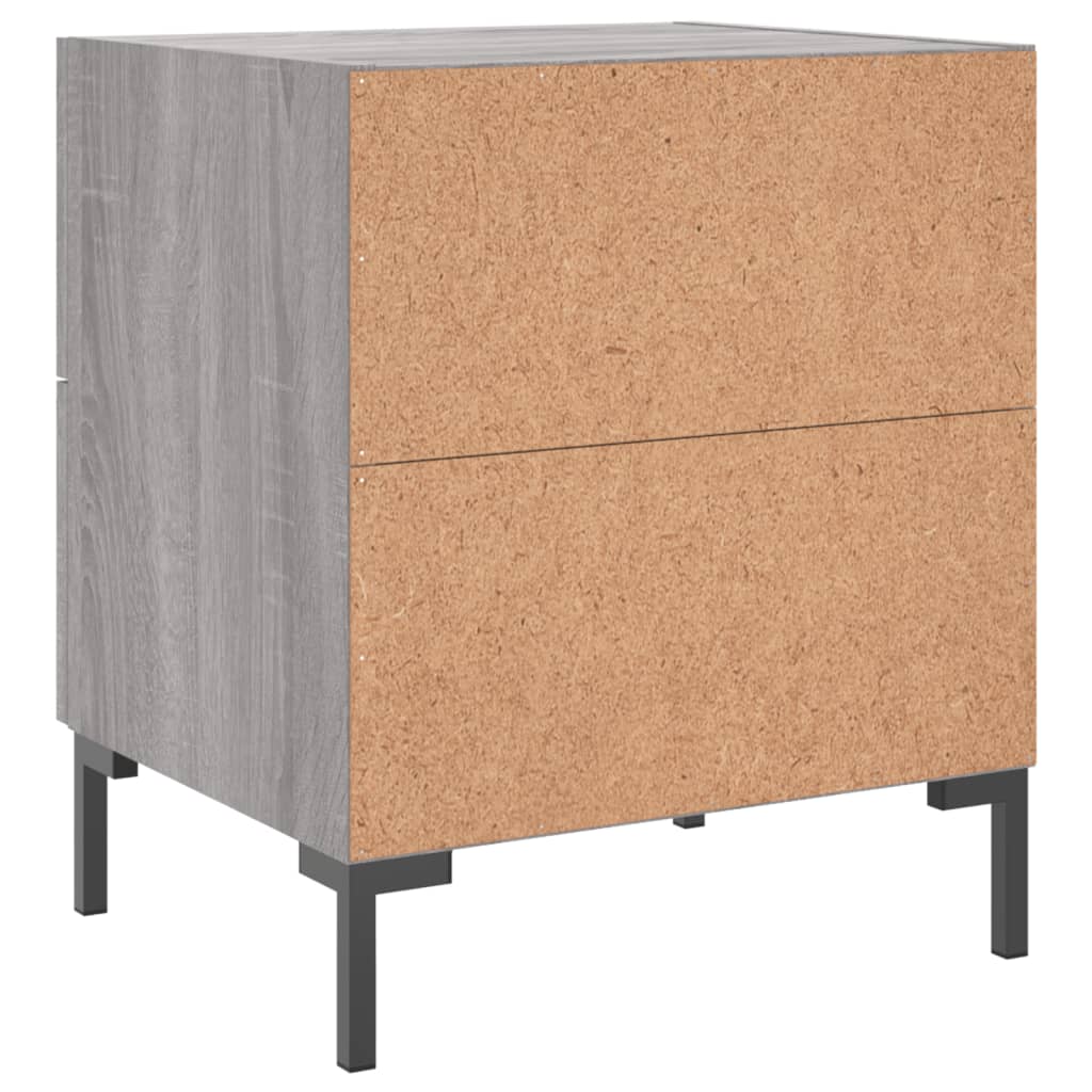 Κομοδίνο Γκρι Sonoma 40 x 35 x 47,5 εκ. από Επεξεργασμένο Ξύλο