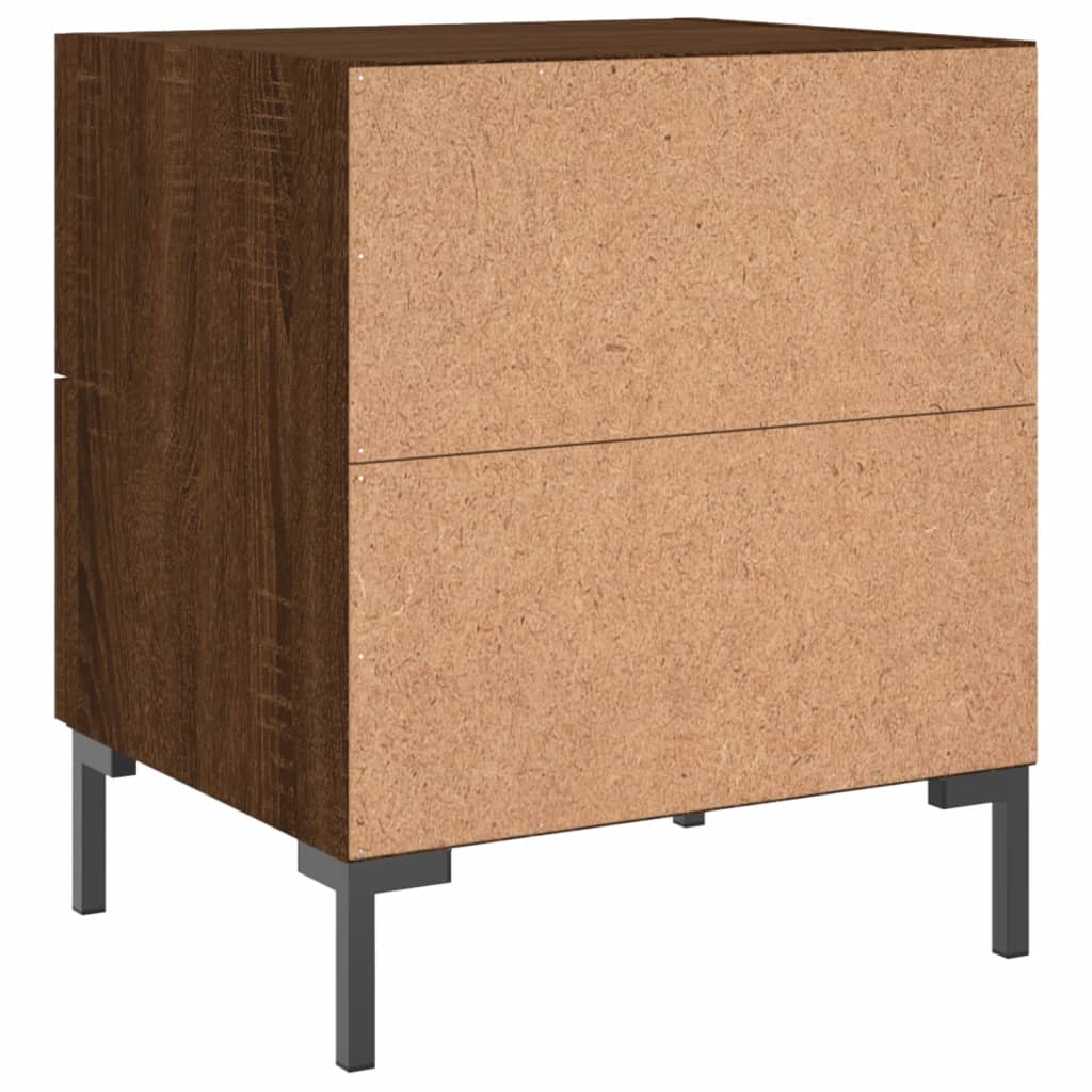 Κομοδίνο Καφέ Δρυς 40 x 35 x 47,5 εκ. από Επεξεργ. Ξύλο