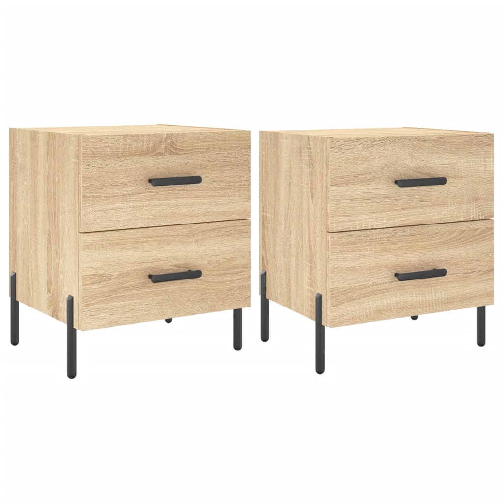 Κομοδίνα 2 τεμ. Sonoma Δρυς 40 x 35 x 47,5 εκ. Επεξεργ. Ξύλο
