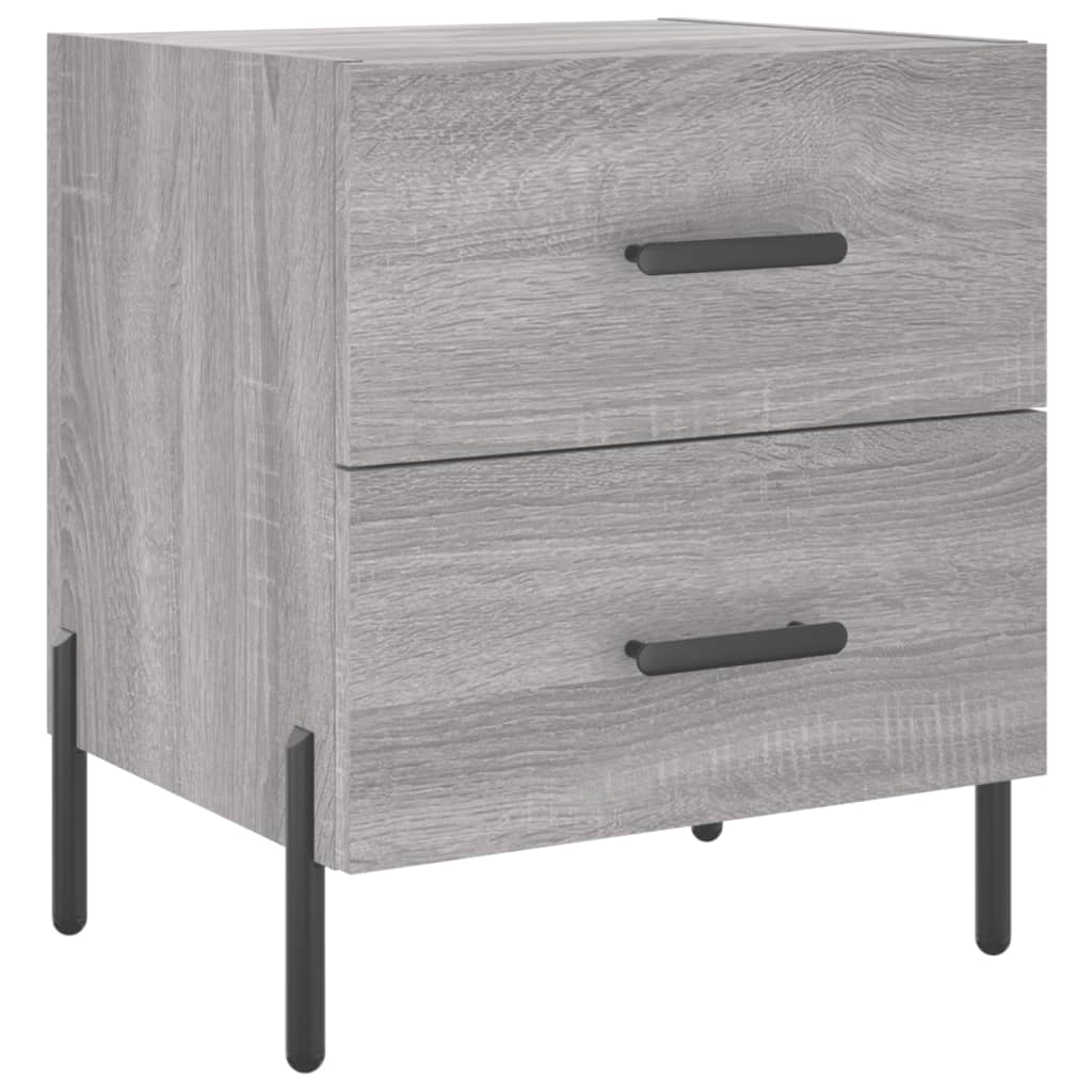 Κομοδίνο Γκρι Sonoma 40 x 35 x 47,5 εκ. από Επεξεργασμένο Ξύλο