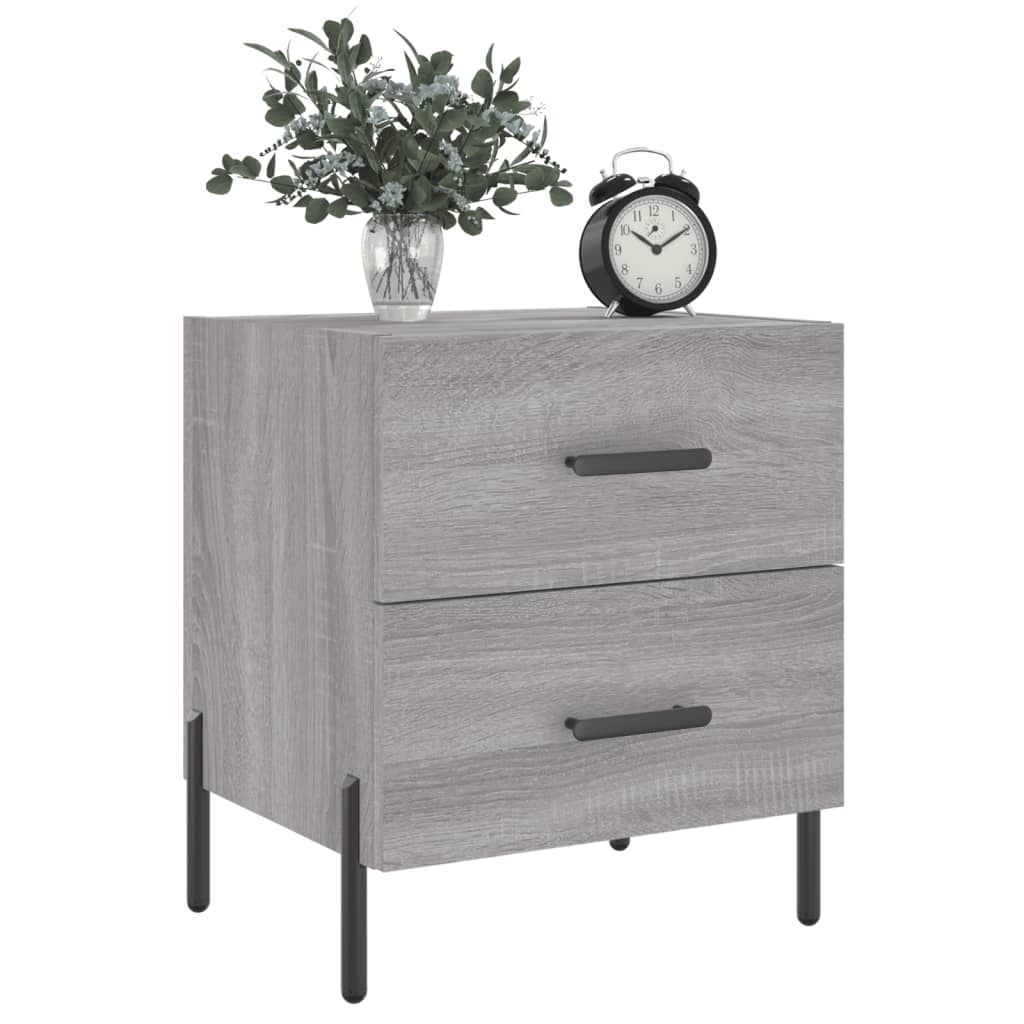 Κομοδίνο Γκρι Sonoma 40 x 35 x 47,5 εκ. από Επεξεργασμένο Ξύλο