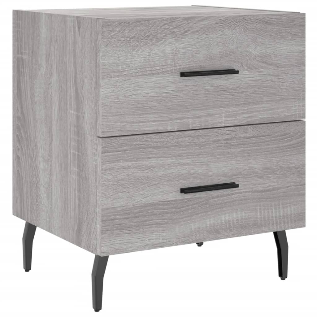 Κομοδίνο Γκρι Sonoma 40 x 35 x 47,5 εκ. από Επεξεργασμένο Ξύλο