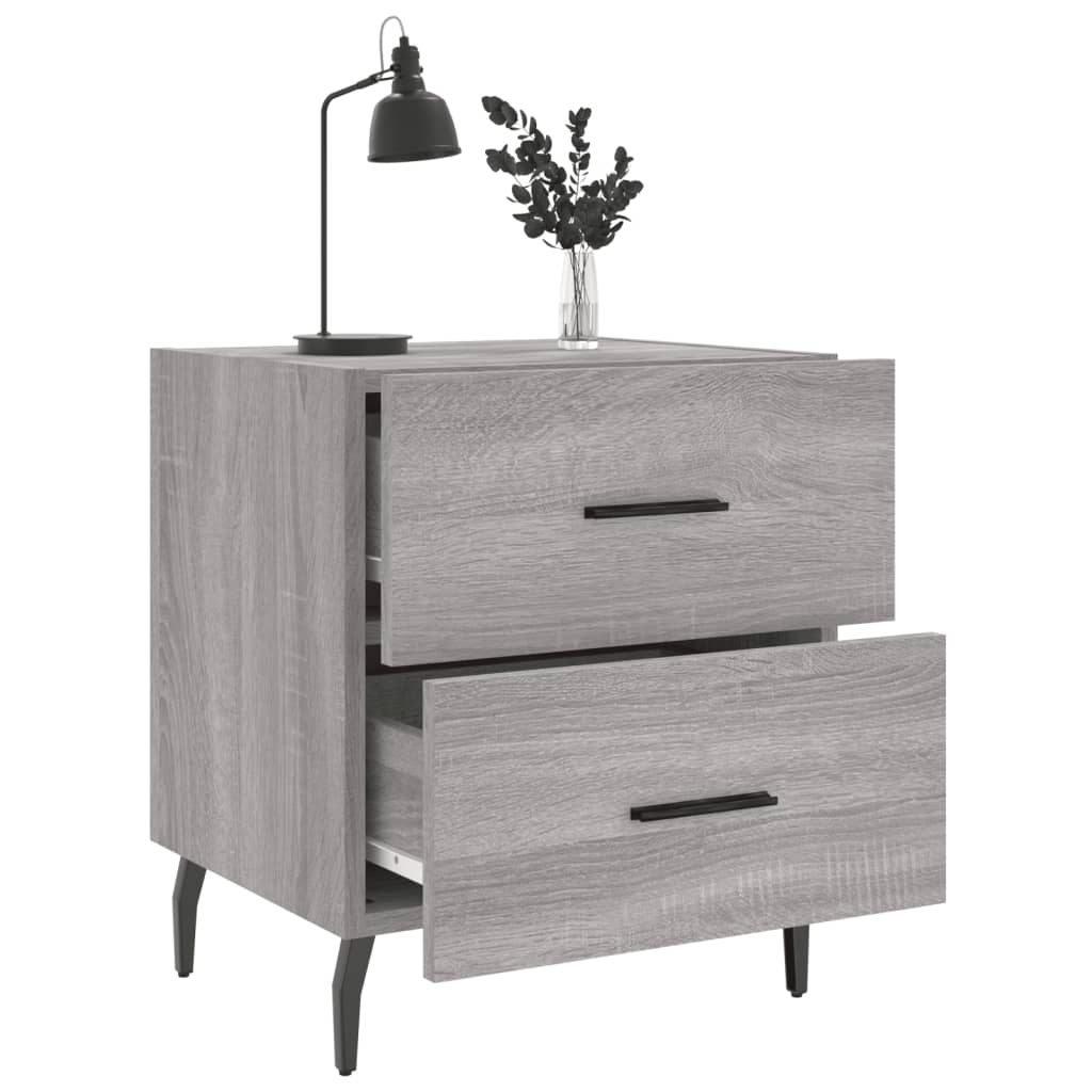 Κομοδίνο Γκρι Sonoma 40 x 35 x 47,5 εκ. από Επεξεργασμένο Ξύλο