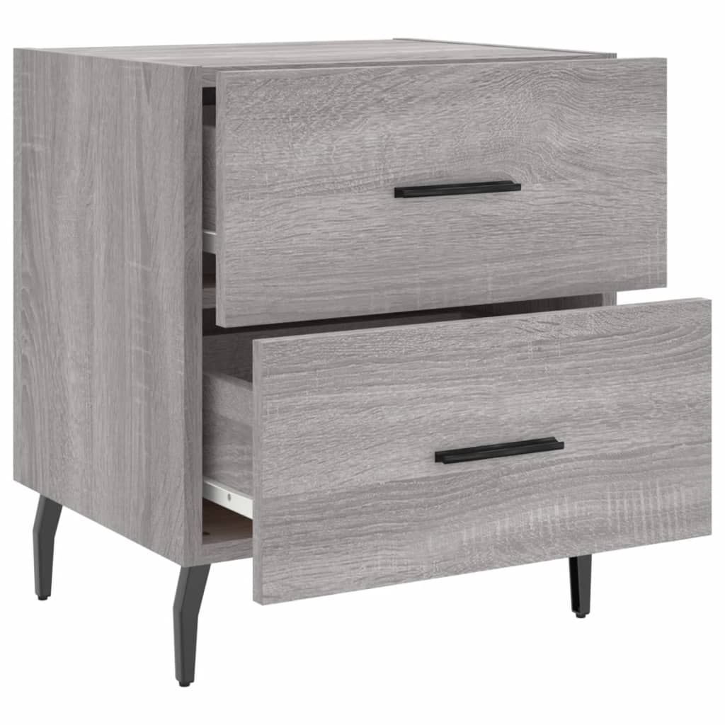 Κομοδίνο Γκρι Sonoma 40 x 35 x 47,5 εκ. από Επεξεργασμένο Ξύλο