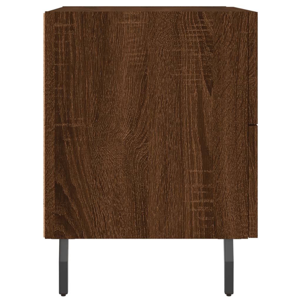 Κομοδίνο Καφέ Δρυς 40 x 35 x 47,5 εκ. από Επεξεργ. Ξύλο