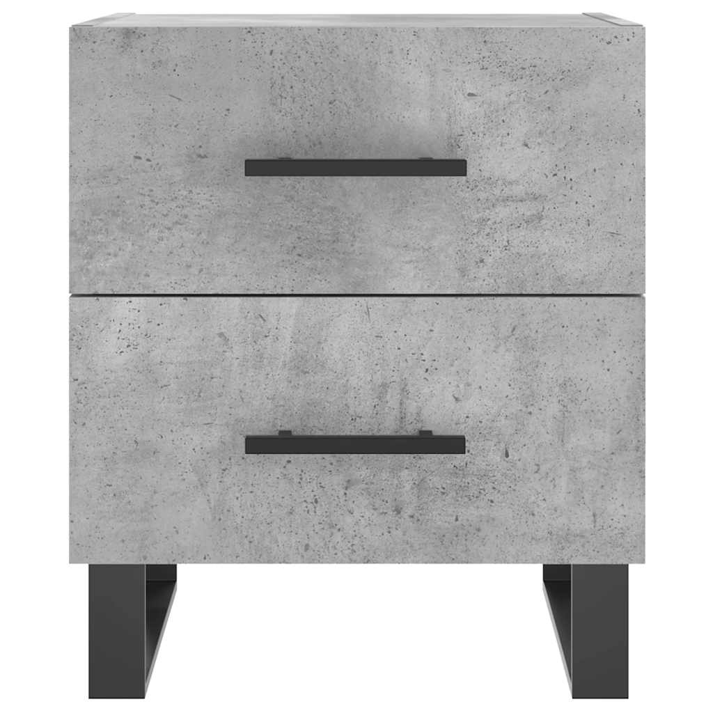 Κομοδίνα 2 τεμ. Γκρι Σκυροδεμ. 40 x 35 x 47,5 εκ. Επεξεργ. Ξύλο