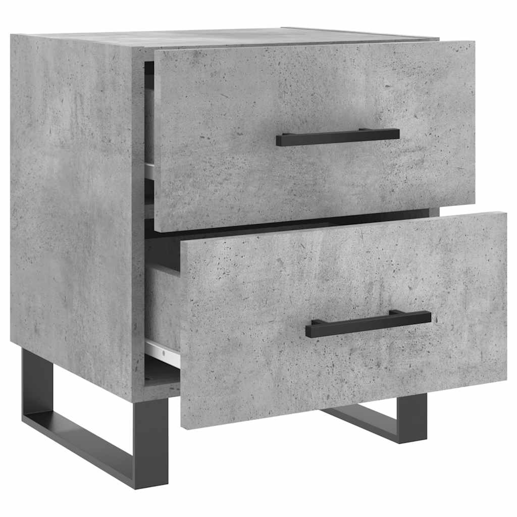 Κομοδίνα 2 τεμ. Γκρι Σκυροδεμ. 40 x 35 x 47,5 εκ. Επεξεργ. Ξύλο