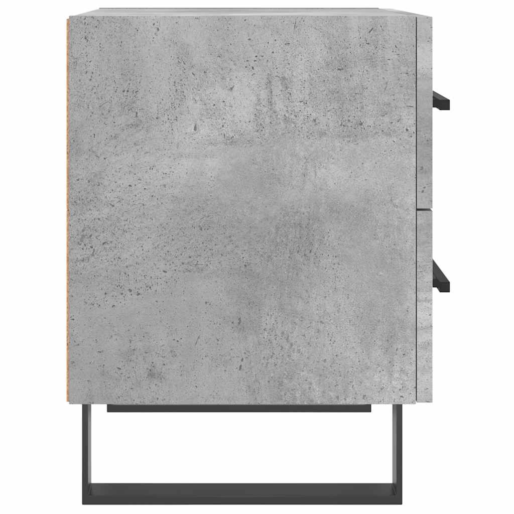 Κομοδίνα 2 τεμ. Γκρι Σκυροδεμ. 40 x 35 x 47,5 εκ. Επεξεργ. Ξύλο