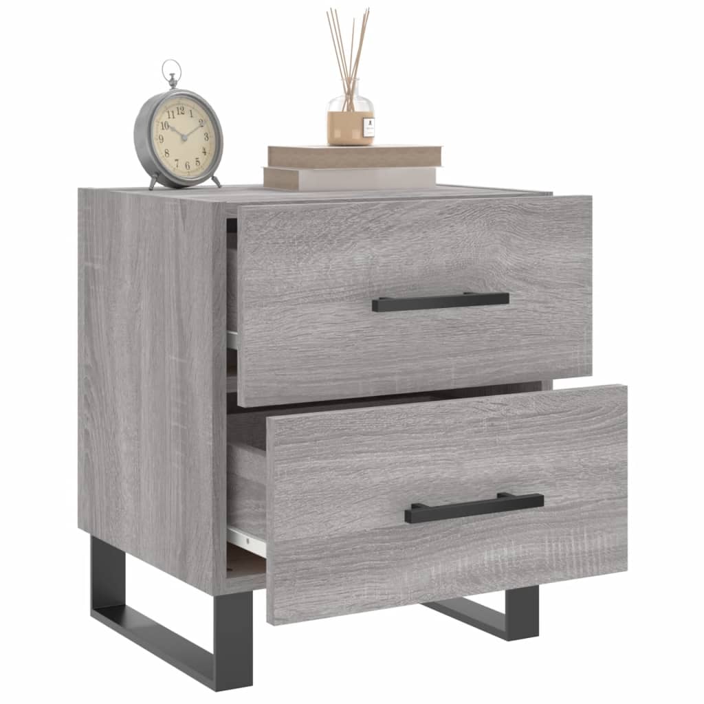 Κομοδίνο Γκρι Sonoma 40 x 35 x 47,5 εκ. από Επεξεργασμένο Ξύλο
