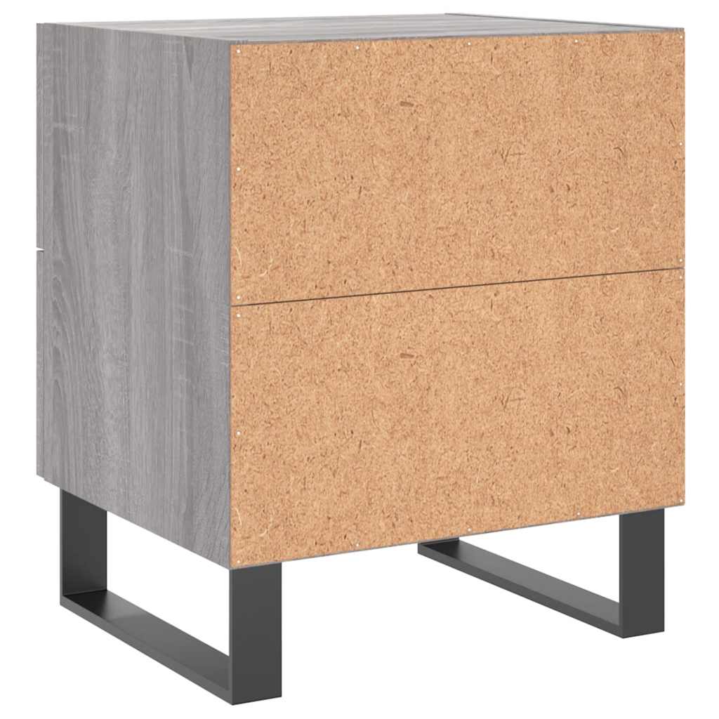 Κομοδίνα 2 τεμ. Γκρι Sonoma 40 x 35 x 47,5 εκ. Επεξεργ. Ξύλο