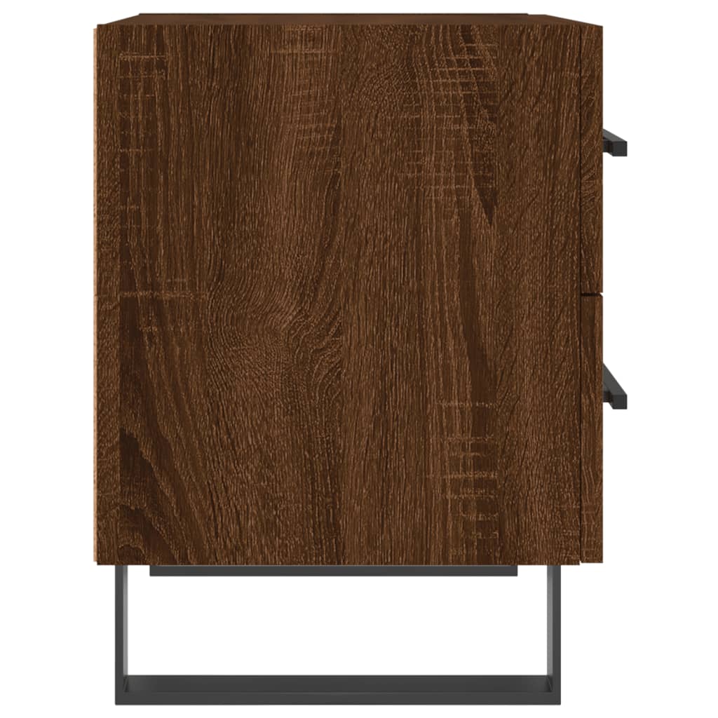 Κομοδίνο Καφέ Δρυς 40 x 35 x 47,5 εκ. από Επεξεργ. Ξύλο
