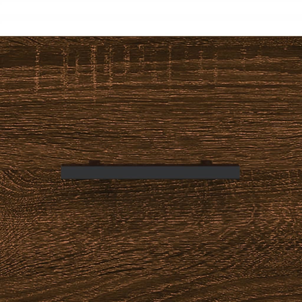 Κομοδίνα 2 τεμ. Καφέ Δρυς 40 x 35 x 47,5 εκ. από Επεξεργ. Ξύλο